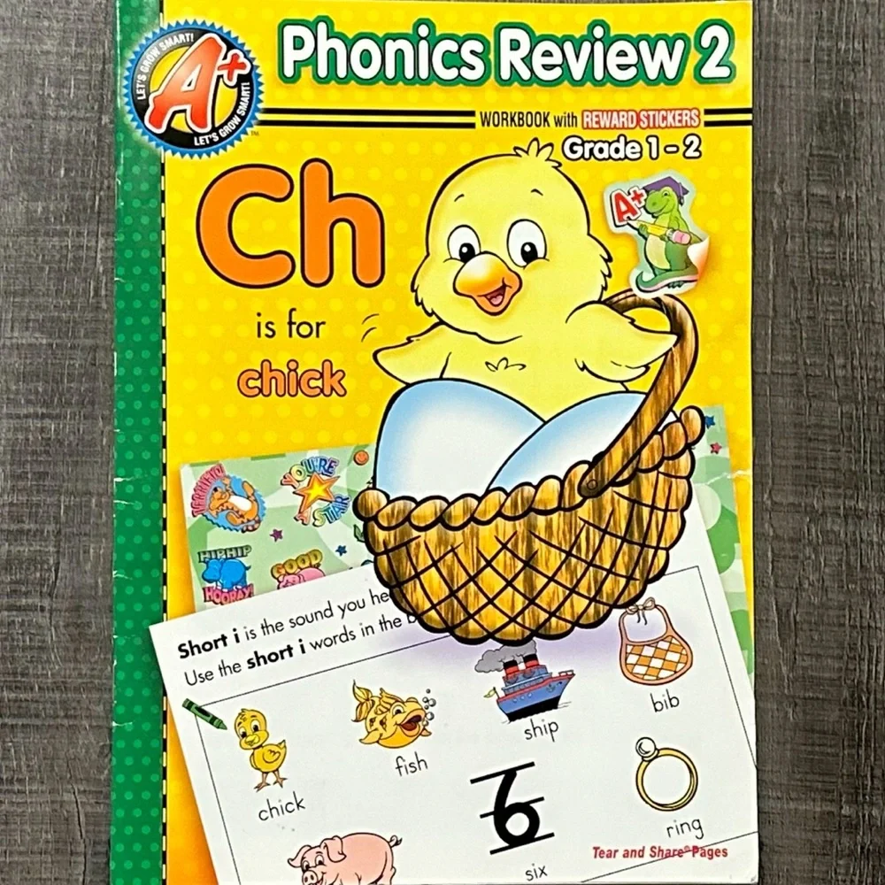 💞 New 1st & 2nd Grade Phonics Review 2 Educational English Workbook